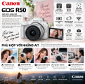 Máy Ảnh Canon EOS R50 Kit 18-45mm - White (Chính Hãng) 