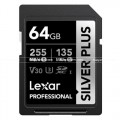 Thẻ Nhớ Lexar Professional SILVER PLUS SDXC UHS-I U3 V30 64GB 255MB/s (Chính Hãng)