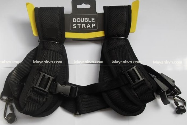 Caden Quick Double Shoulder Sling Black Dual Strap Belt Strap For 2 Cameras