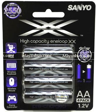 Pin Sanyo Eneloop 2550mAh Pin Sanyo Eneloop 2550mAh