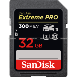 Thẻ nhớ SDHC Sandisk Extreme Pro UHS-II U3 32Gb (300mb/s-2000x)