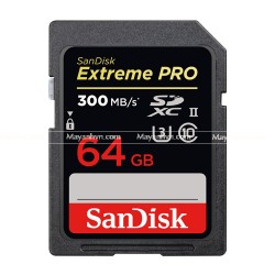 Thẻ nhớ SDXC SanDisk Extreme Pro UHS-II U3 64GB (300MB/s-2000x)