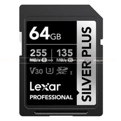 Thẻ Nhớ Lexar Professional Silver Plus UHS-I U3 V30 64Gb 255Mb/s (Chính Hãng)