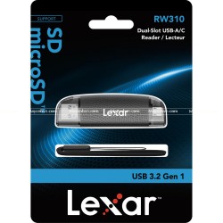 Đầu Đọc Thẻ Lexar LRW310 USB-A/C SD & microSD (Chính Hãng)