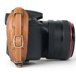Leather camera hand strap