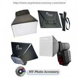 Pixco Universal Portable Mini Flash Diffuser Softbox for Shoe-Mount External Flash/Speedlite