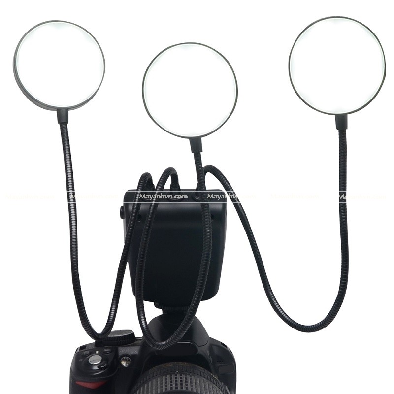 Travor ML-3D LED Macro Flash Speedlite GN31 5500K for Canon Nikon DSLR Camera
